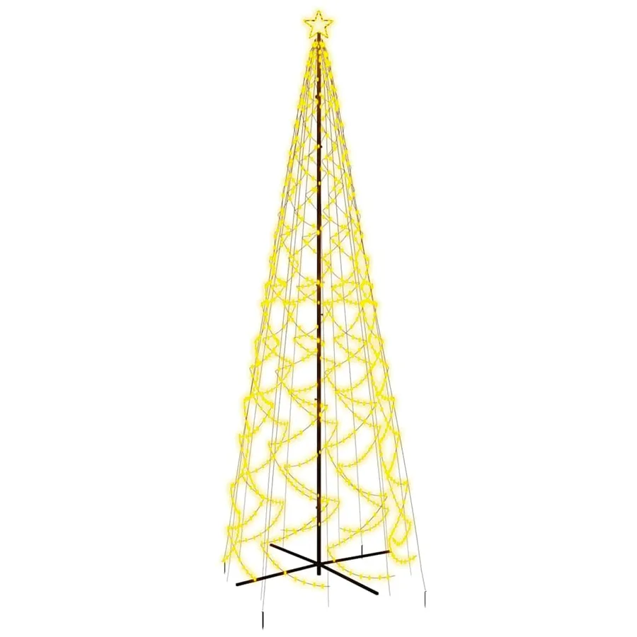 Arbre de Noël cône 1400 LED Blanc chaud 160x500 cm - 2