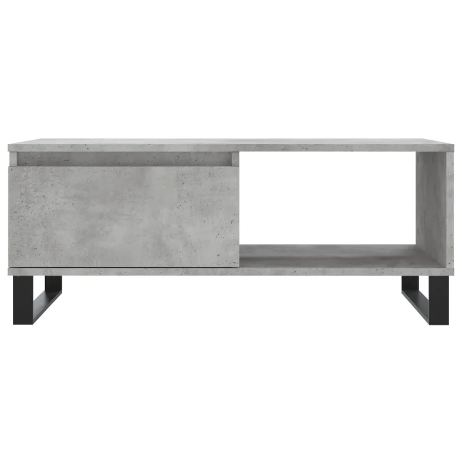 Table basse Gris béton 90x50x36,5 cm Bois d'ingénierie - 5