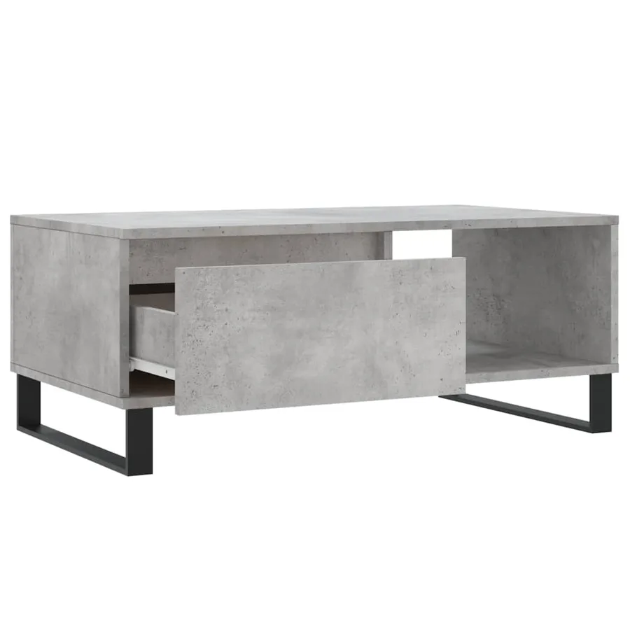 Table basse Gris béton 90x50x36,5 cm Bois d'ingénierie - 6
