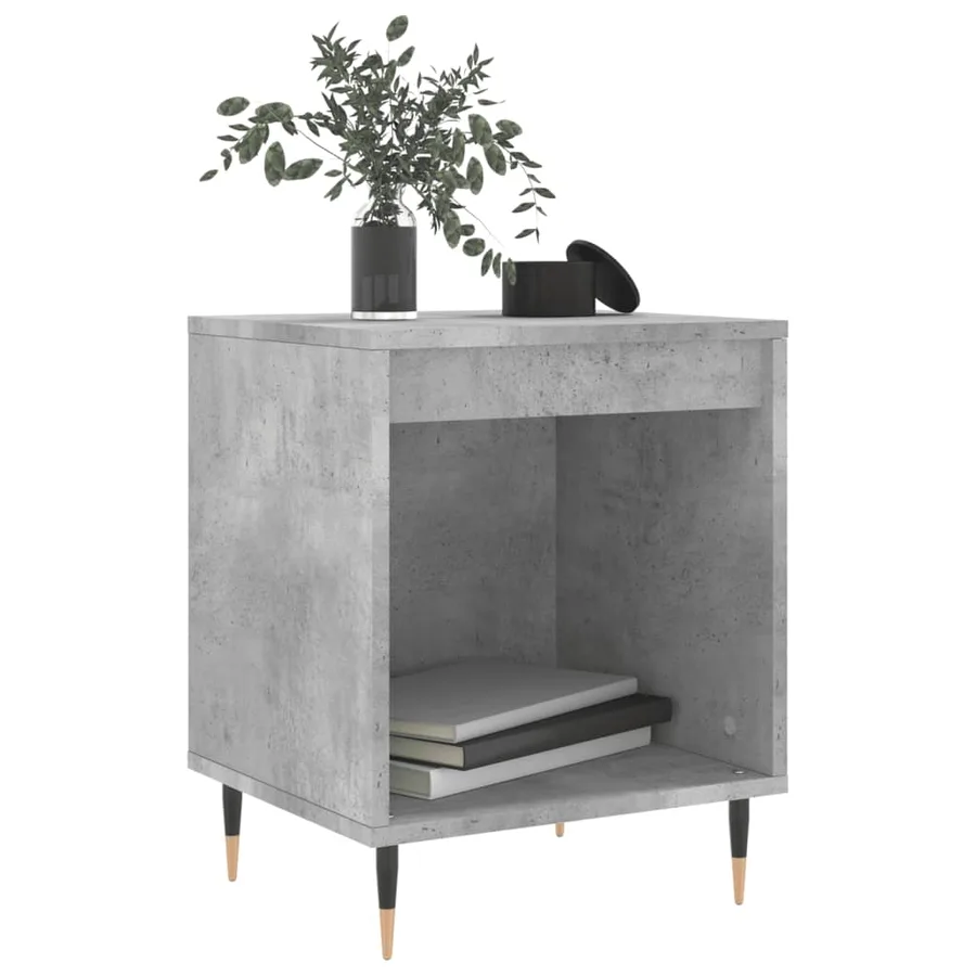 Tables de chevet 2 pcs gris béton 40x35x50 cm bois d’ingénierie - 3