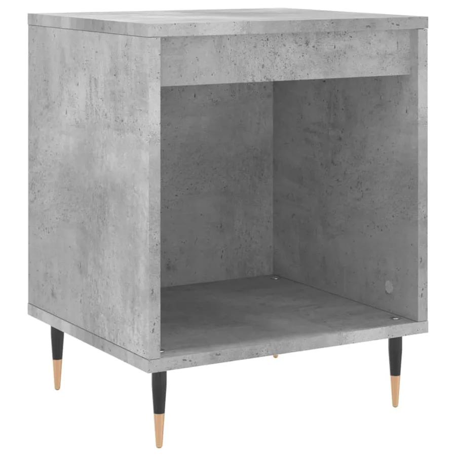 Tables de chevet 2 pcs gris béton 40x35x50 cm bois d’ingénierie - 4