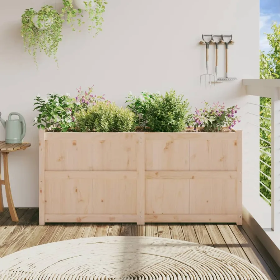 Jardinière 150x50x70 cm bois de pin massif - 3