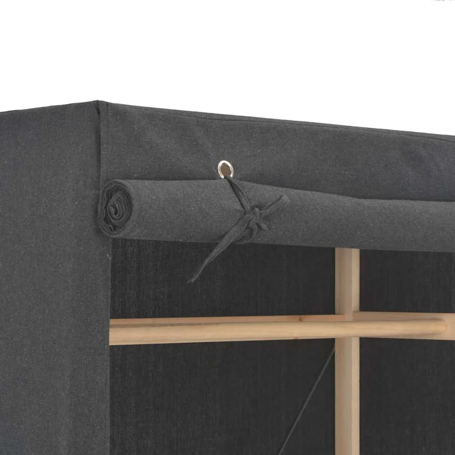 Garde-robe Gris 79 x 40 x 170 cm Tissu - 4