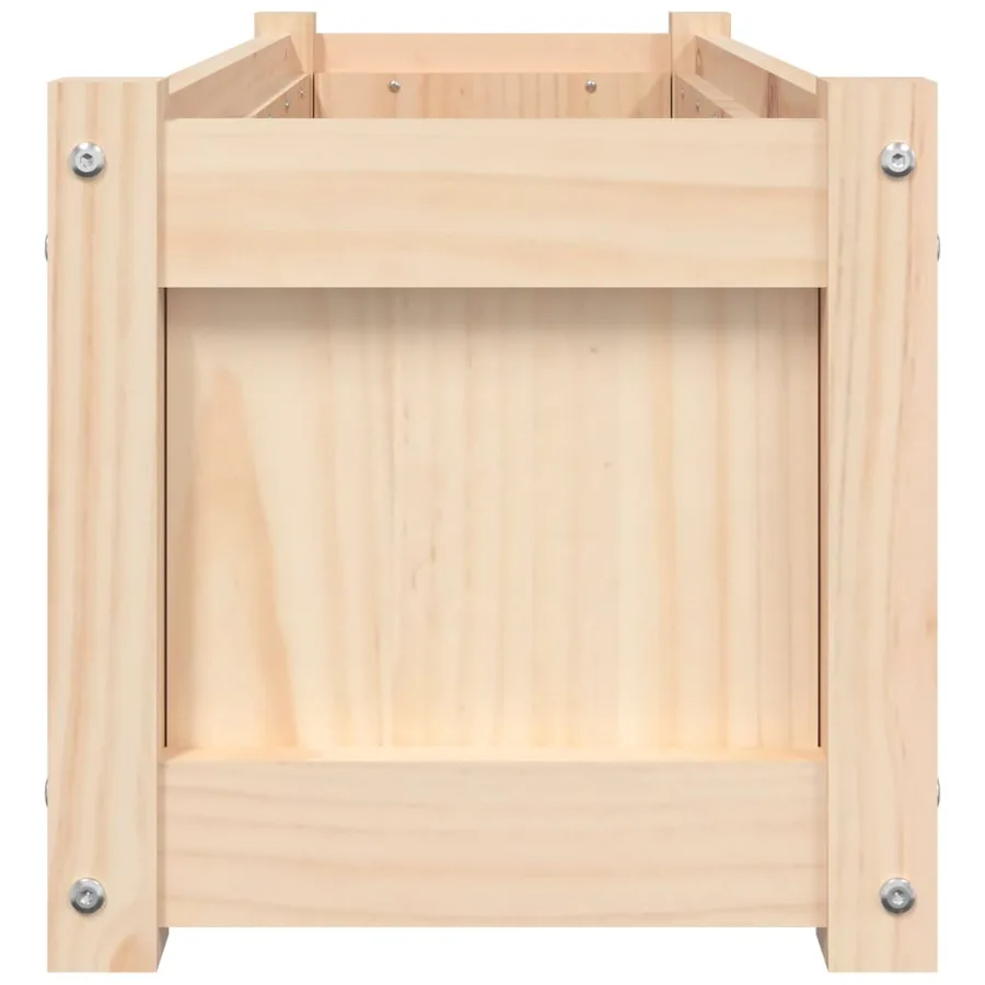 Jardinière d'extérieur 90x31x31 cm bois de pin massif - 6