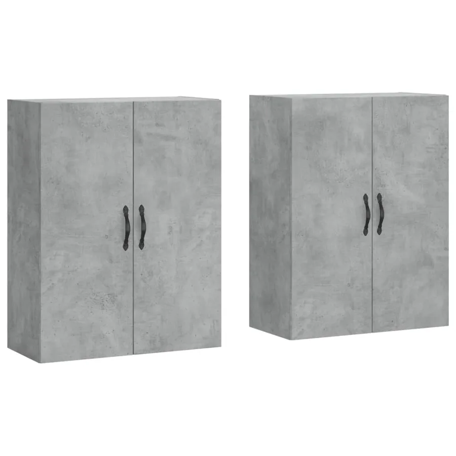 Armoires murales 2 pcs gris béton bois d'ingénierie - 2