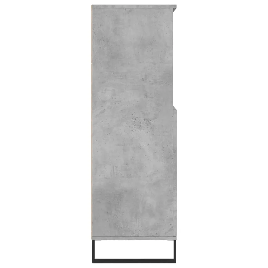 Buffet haut Gris béton 60x36x110 cm Bois d'ingénierie - 7