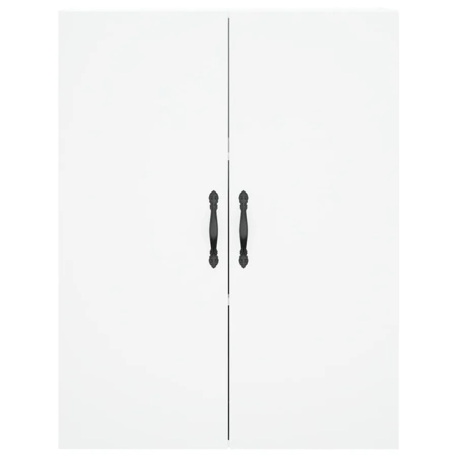Buffet haut Blanc 69,5x34x180 cm Bois d'ingénierie - 6