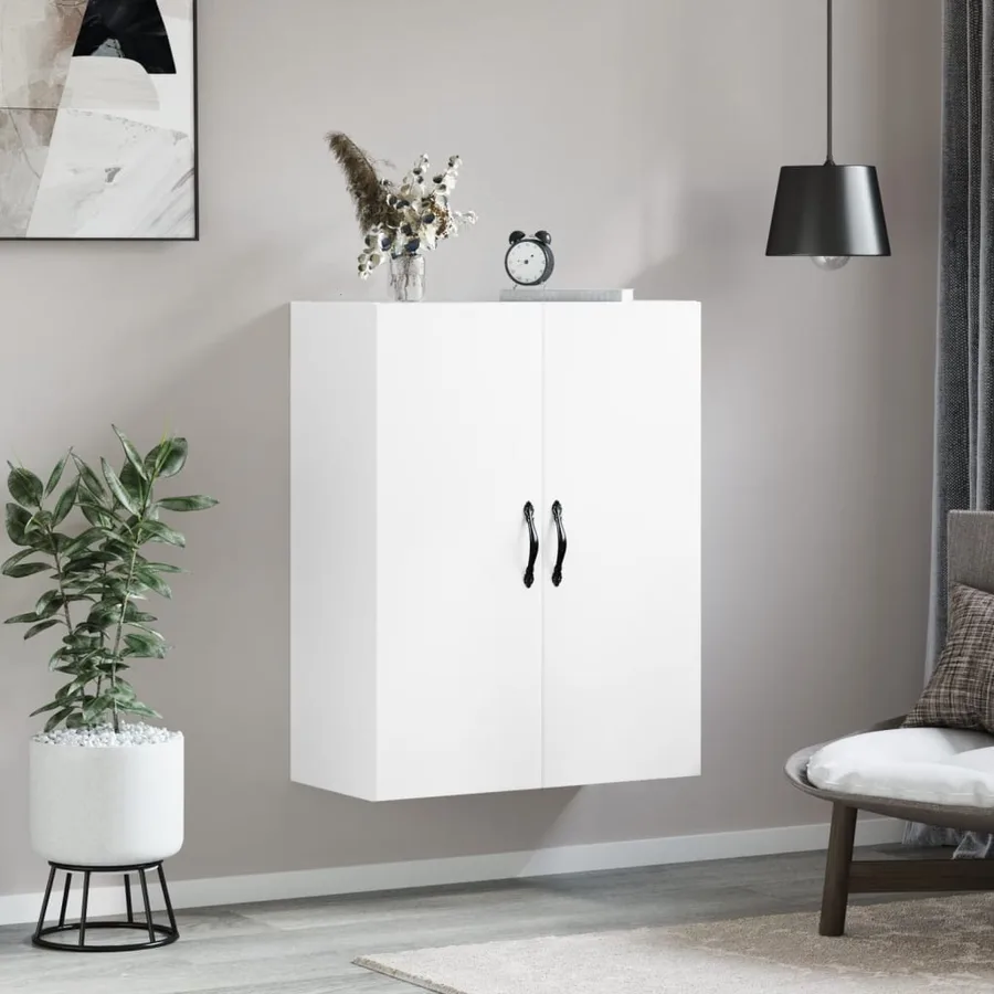 Armoire murale blanc 69,5x34x90 cm bois d'ingénierie - 3