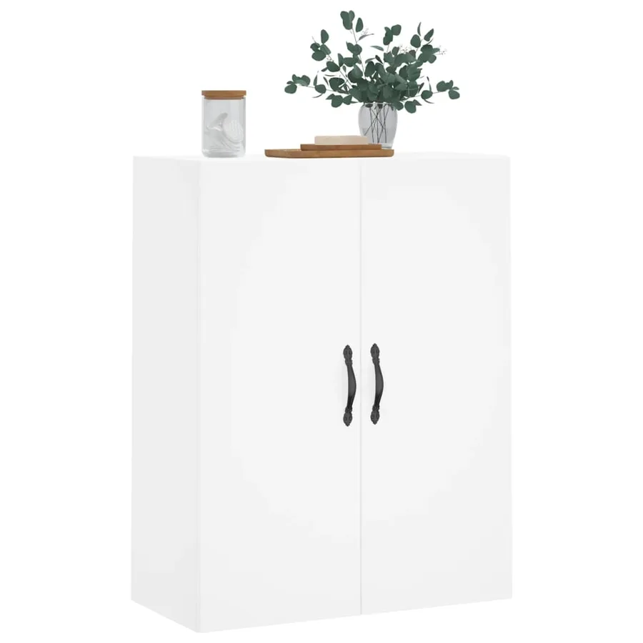 Armoire murale blanc 69,5x34x90 cm bois d'ingénierie - 4