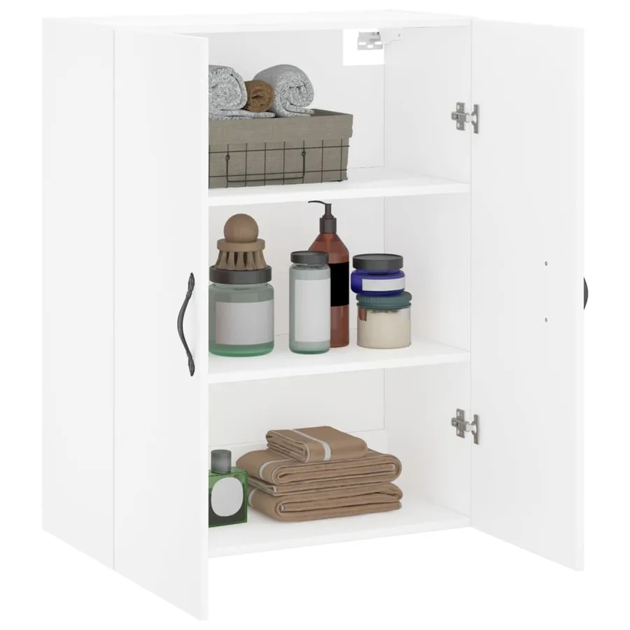 Armoire murale blanc 69,5x34x90 cm bois d'ingénierie - 5