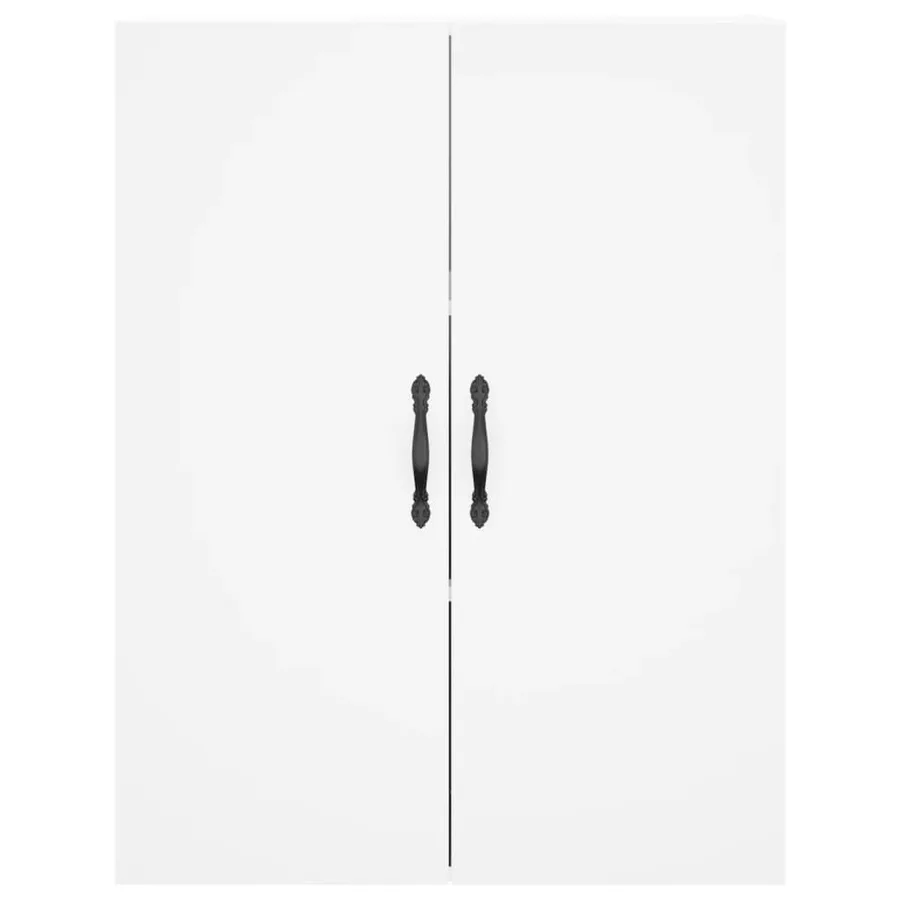 Buffet haut Blanc 69,5x34x180 cm Bois d'ingénierie - 6