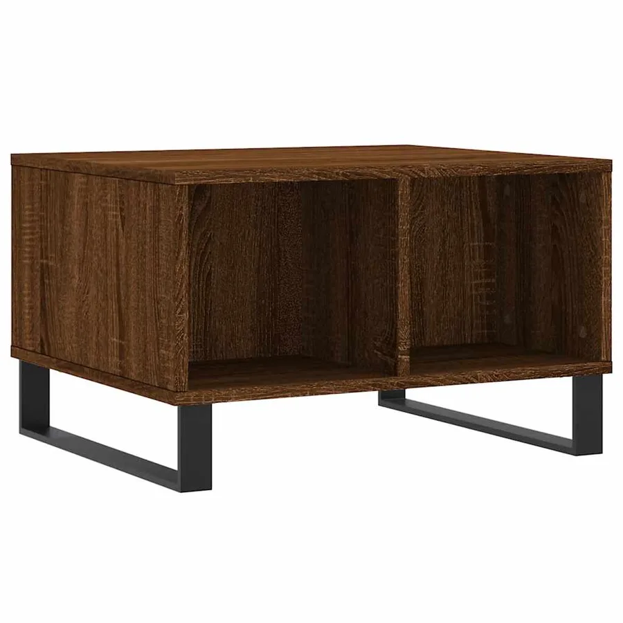 Table basse Chêne marron 60x50x36,5 cm Bois d'ingénierie - 2