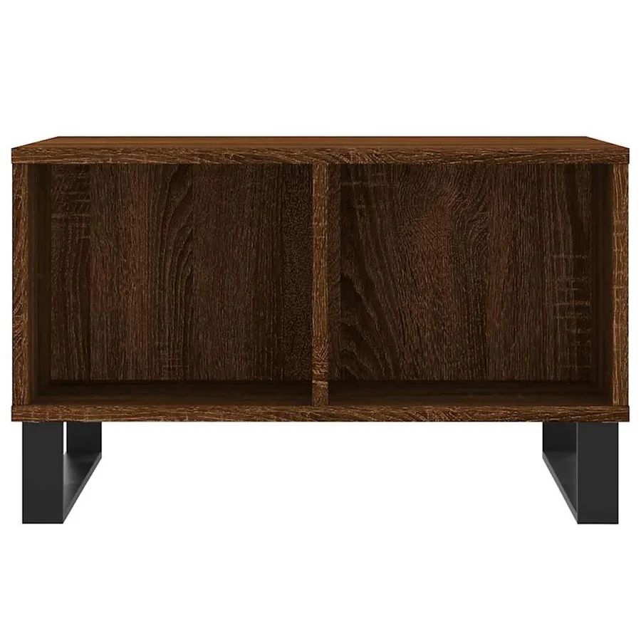 Table basse Chêne marron 60x50x36,5 cm Bois d'ingénierie - 4