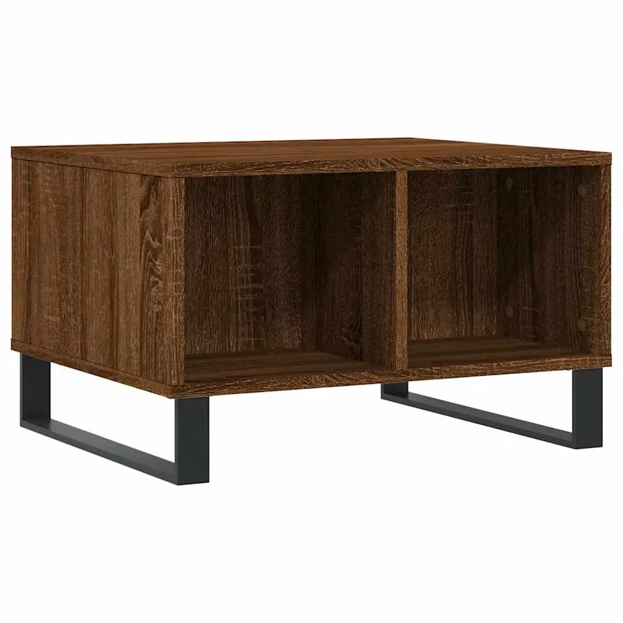 Table basse Chêne marron 60x50x36,5 cm Bois d'ingénierie - 6