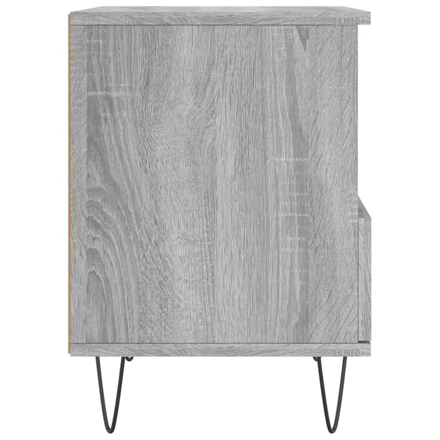 Table de chevet sonoma gris 40x35x50 cm bois d’ingénierie - 7