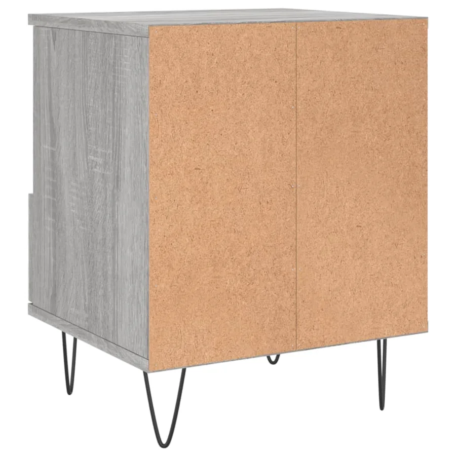 Table de chevet sonoma gris 40x35x50 cm bois d’ingénierie - 8