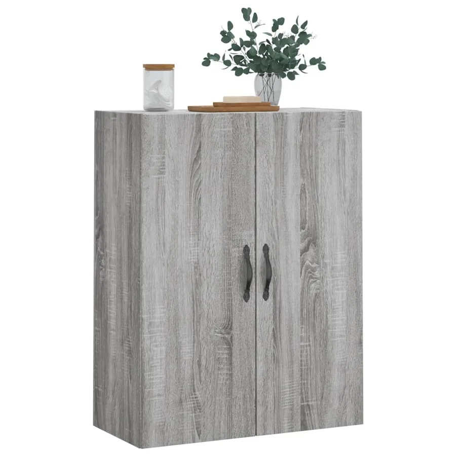 Armoire murale sonoma gris 69,5x34x90 cm bois d'ingénierie - 4