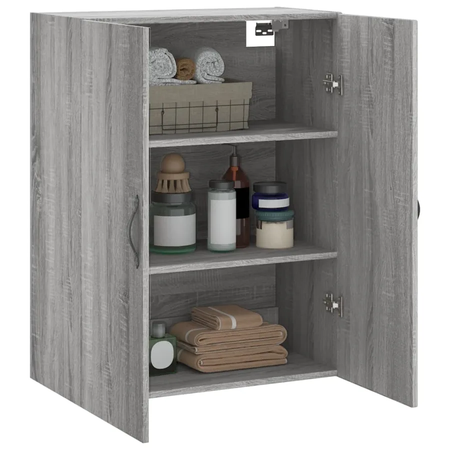 Armoire murale sonoma gris 69,5x34x90 cm bois d'ingénierie - 5