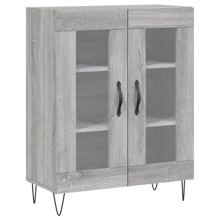 Buffet haut Sonoma gris 69,5x34x180 cm Bois d'ingénierie - 7
