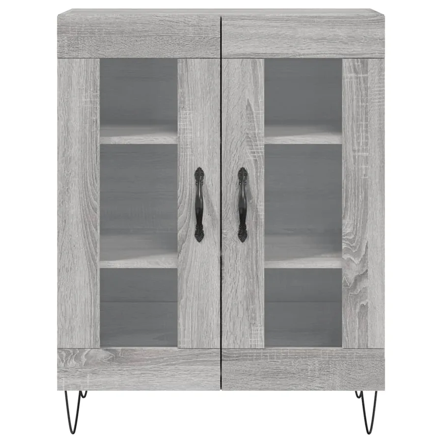 Buffet haut Sonoma gris 69,5x34x180 cm Bois d'ingénierie - 8