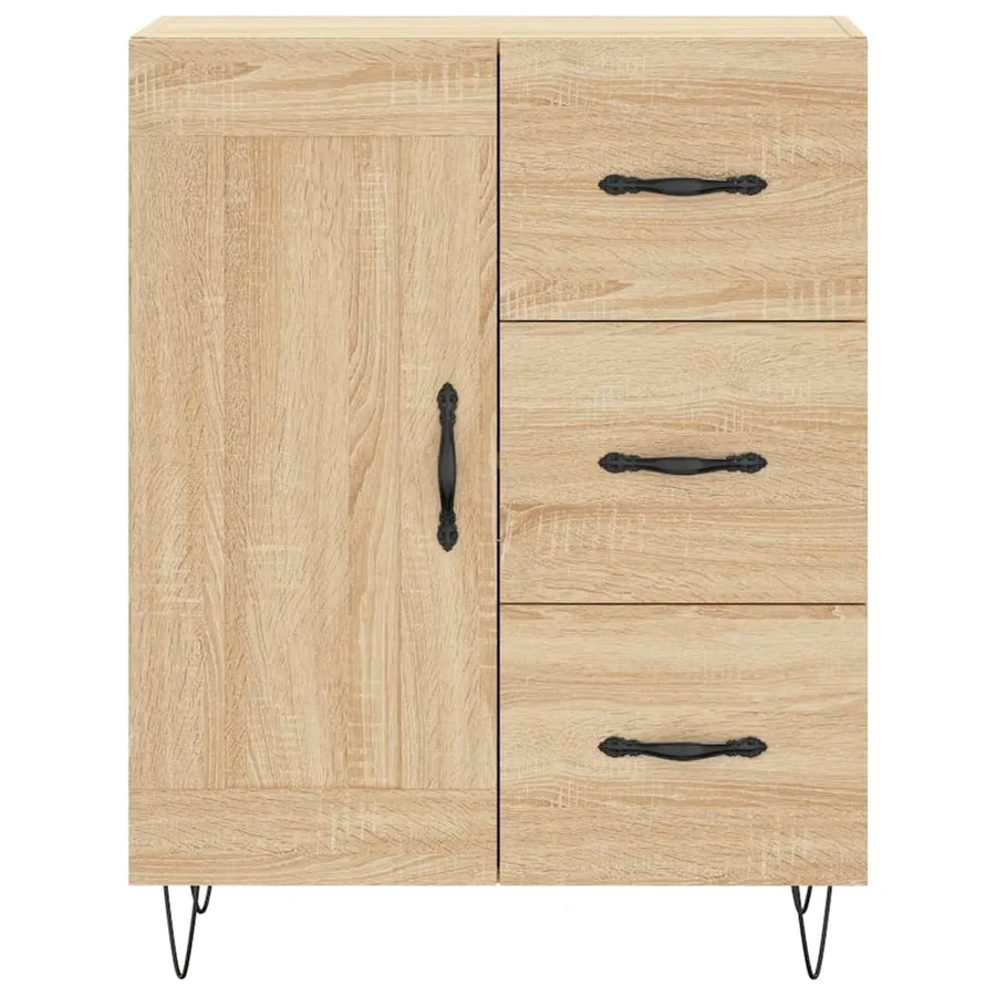 Buffet haut Chêne sonoma 69,5x34x180 cm Bois d'ingénierie - 8