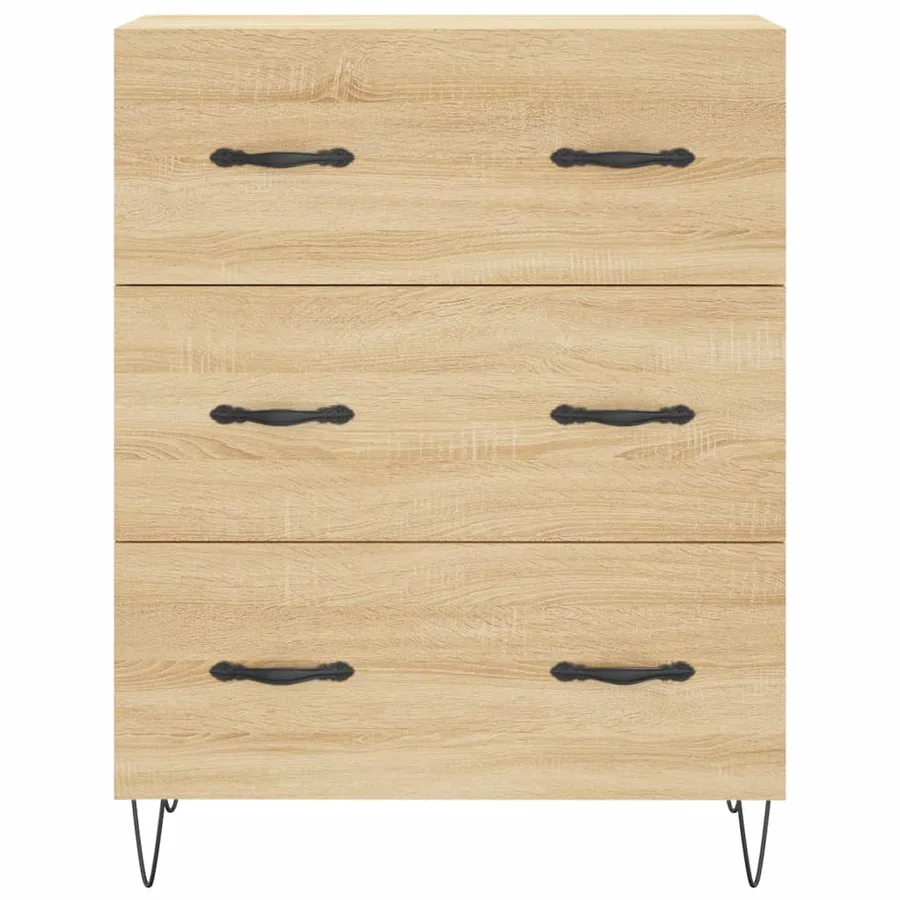 Buffet haut Chêne sonoma 69,5x34x180 cm Bois d'ingénierie - 8