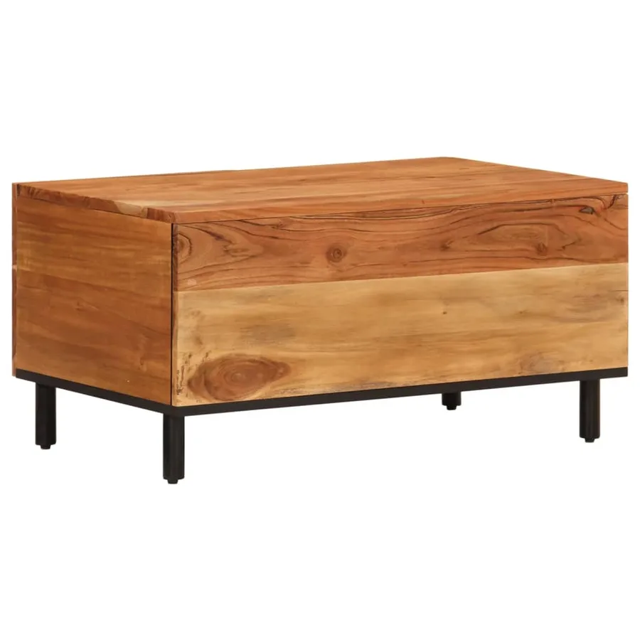 Table basse 80x50x40 cm bois massif d'acacia - 7