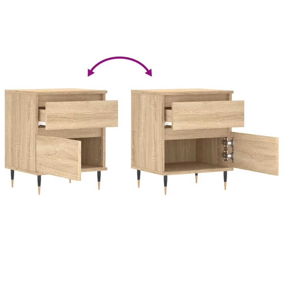 Table de chevet chêne sonoma 40x35x50 cm bois d’ingénierie - 10