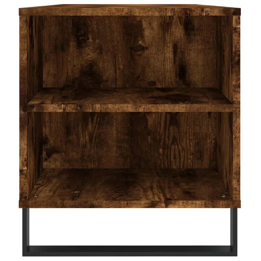 Table basse chêne fumé 102x44,5x50 cm bois d'ingénierie - 7