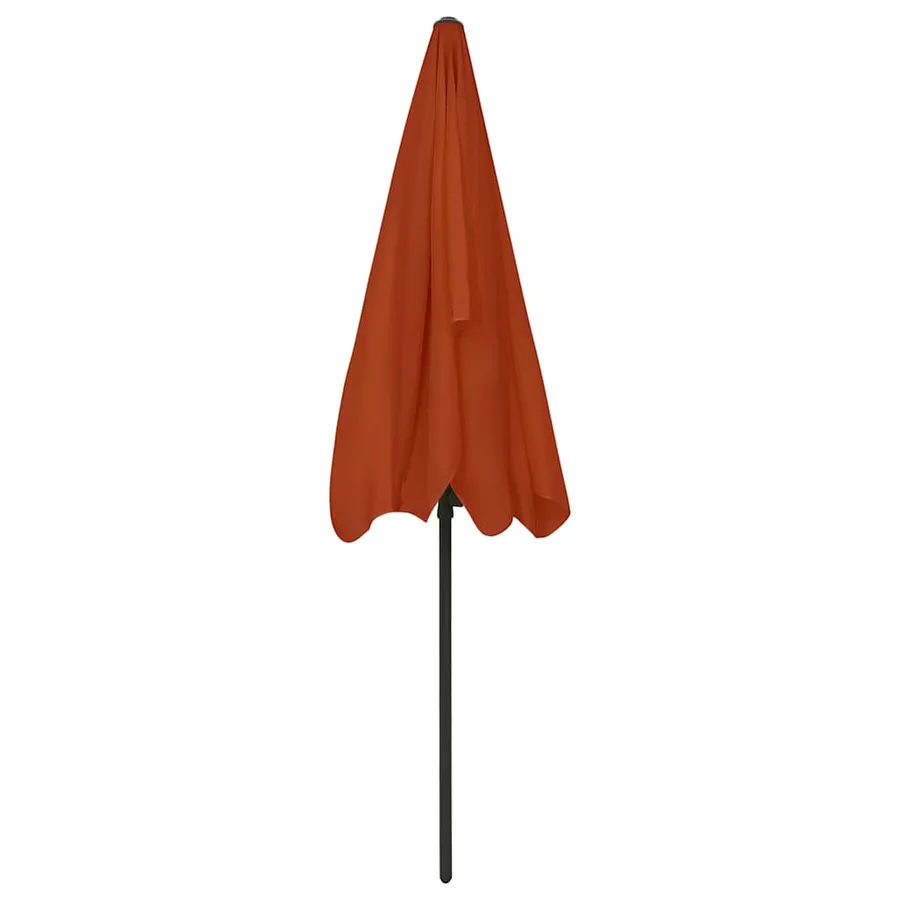 Parasol de plage terre cuite 200x125 cm - 5