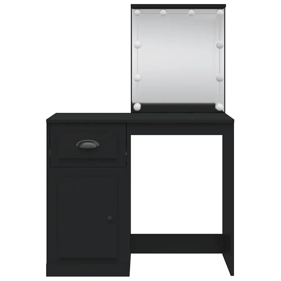 Coiffeuse avec lumières LED noir 90x42x132,5cm - 5