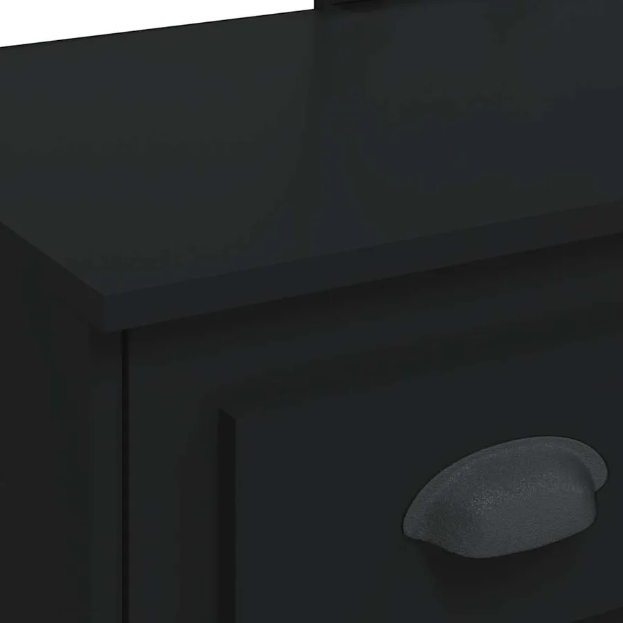 Coiffeuse avec lumières LED noir 90x42x132,5cm - 8