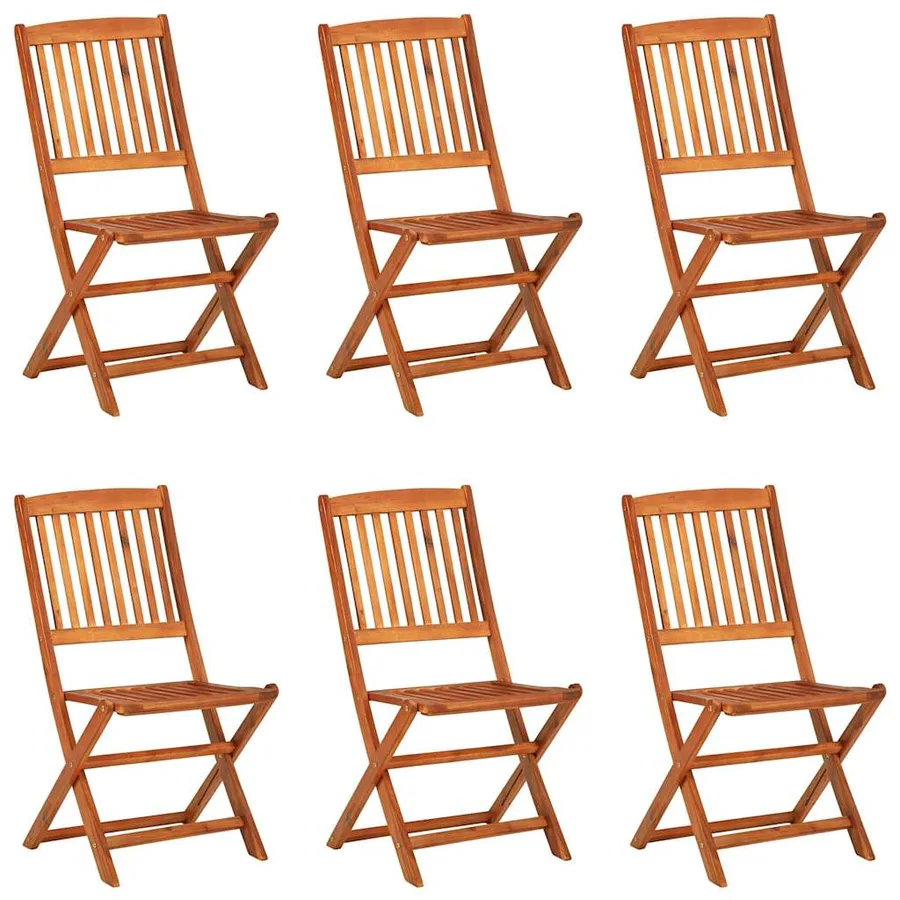 Ensemble à manger de jardin 7 pcs bois massif d'acacia - 3