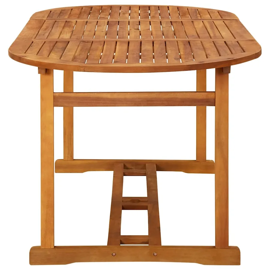 Ensemble à manger de jardin 7 pcs bois massif d'acacia - 8