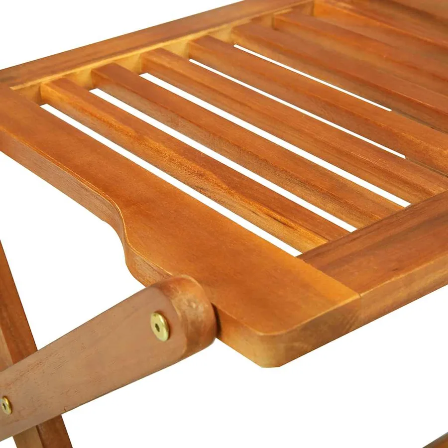 Ensemble à manger de jardin 7 pcs bois massif d'acacia - 9