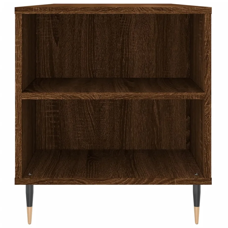 Table basse chêne marron 102x44,5x50 cm bois d'ingénierie - 7