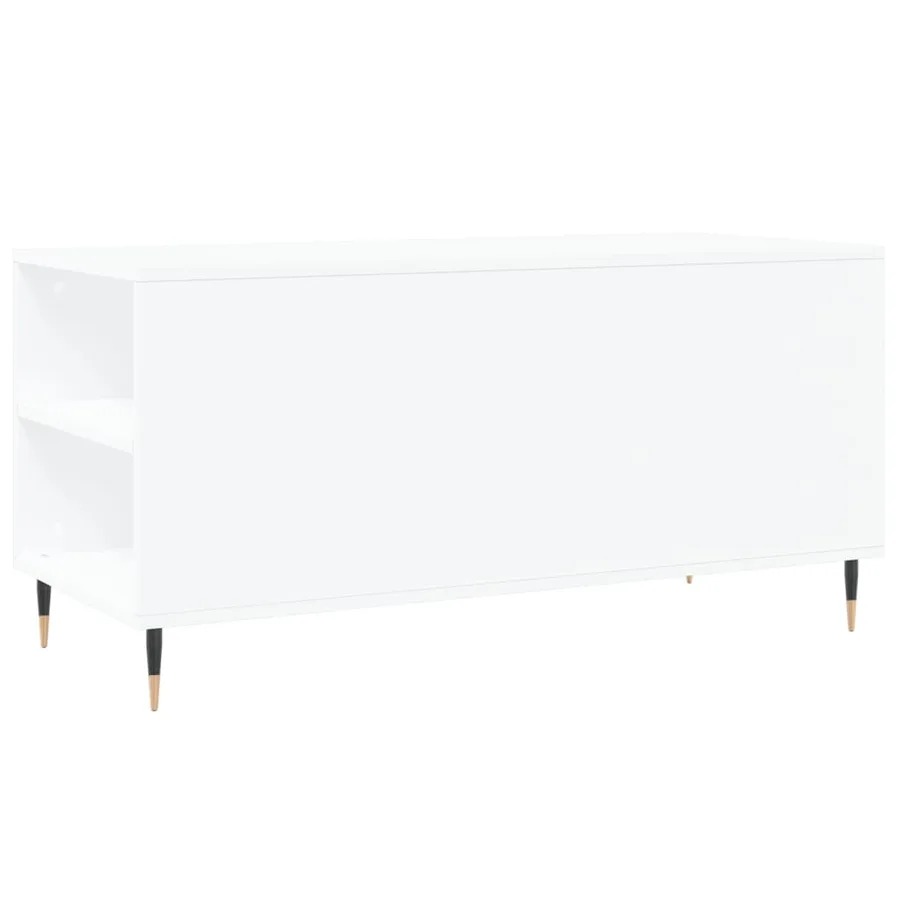 Table basse blanc 102x44,5x50 cm bois d'ingénierie - 8