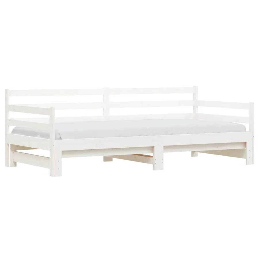 Lit de jour et lit gigogne sans matelas 90x200 cm bois massif - 4