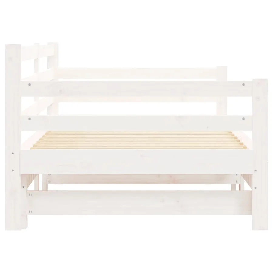 Lit de jour et lit gigogne sans matelas 90x200 cm bois massif - 7