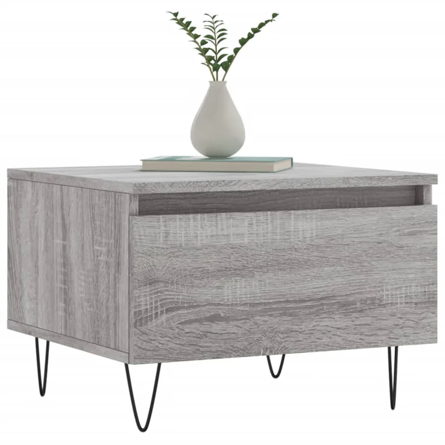 Tables basses 2 pcs sonoma gris 50x46x35 cm bois d'ingénierie - 3