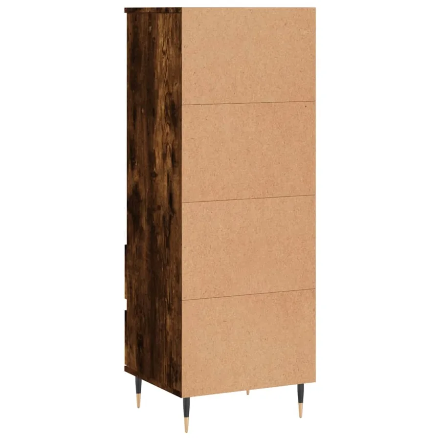 Buffet haut Chêne fumé 40x36x110 cm Bois d'ingénierie - 8