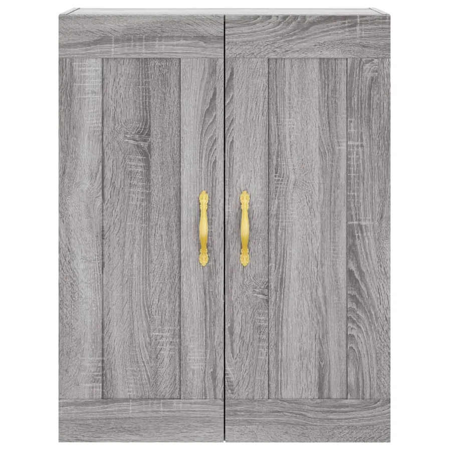 Buffet haut Sonoma gris 69,5x34x180 cm Bois d'ingénierie - 5