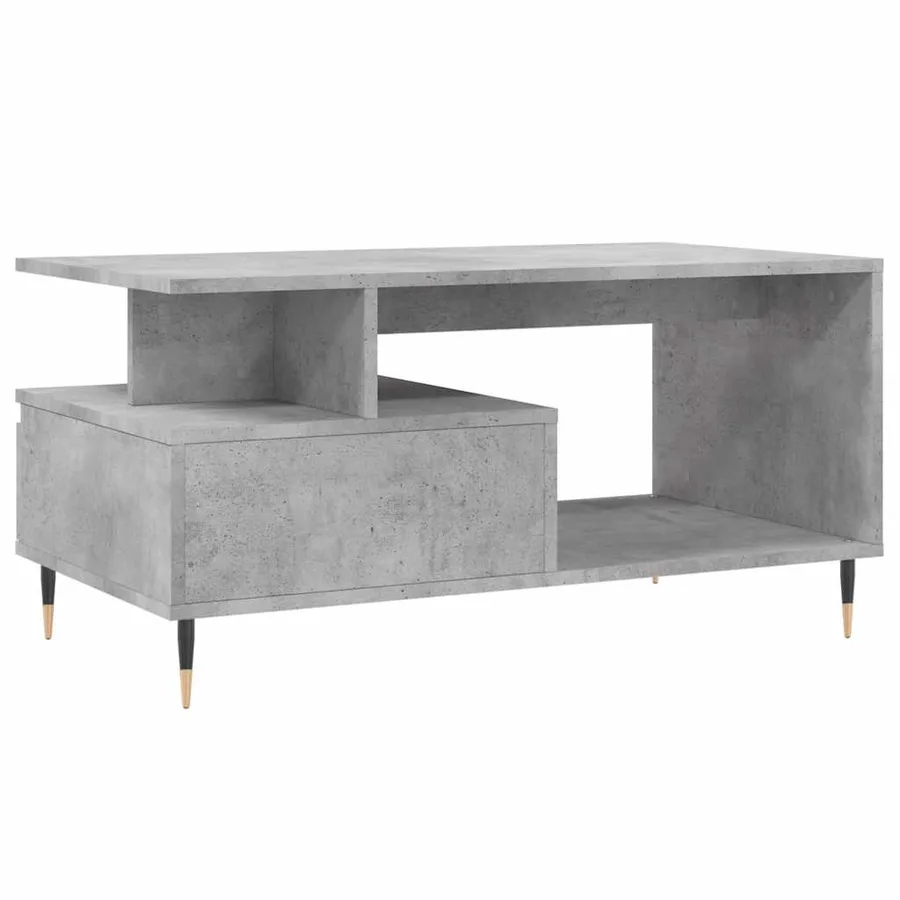 Table basse Gris béton 90x49x45 cm Bois d'ingénierie - 8
