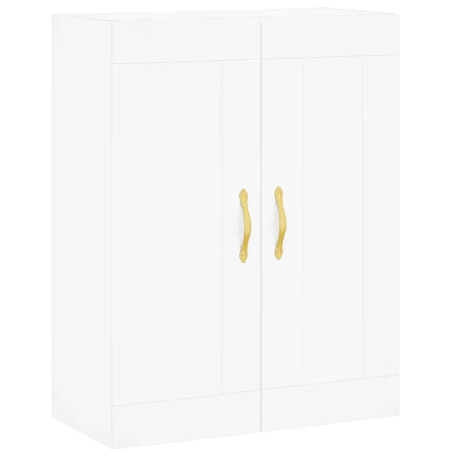 Buffet haut Blanc 69,5x34x180 cm Bois d'ingénierie - 4