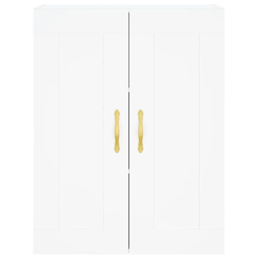 Buffet haut Blanc 69,5x34x180 cm Bois d'ingénierie - 5