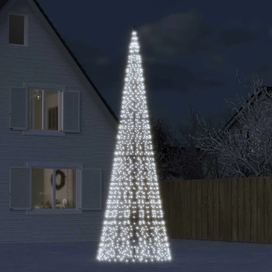 Sapin de Noël à LED 1534 LED blanc 500 cm