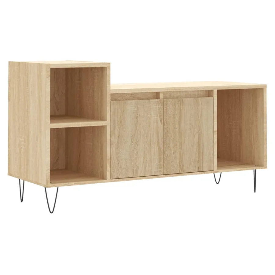 Meuble TV Chêne sonoma 100x35x55 cm Bois d'ingénierie - 2