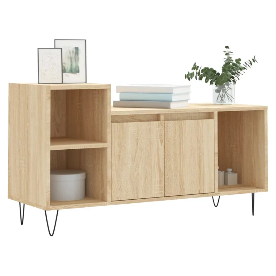 Meuble TV Chêne sonoma 100x35x55 cm Bois d'ingénierie - 3