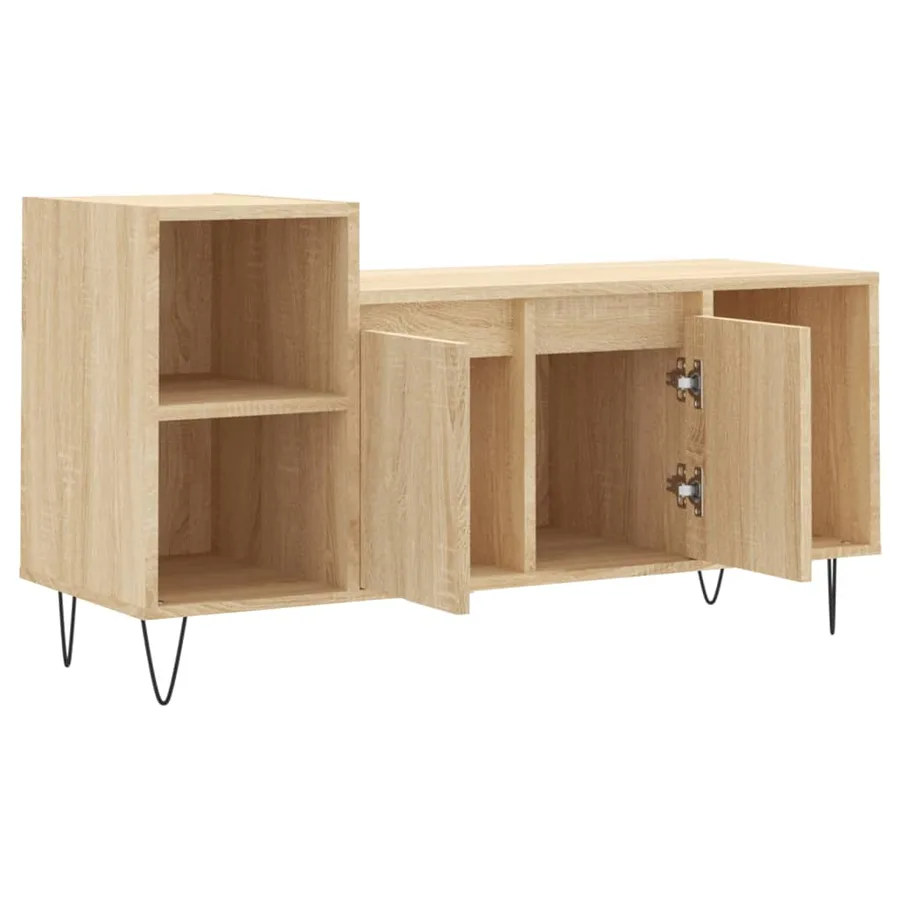 Meuble TV Chêne sonoma 100x35x55 cm Bois d'ingénierie - 6