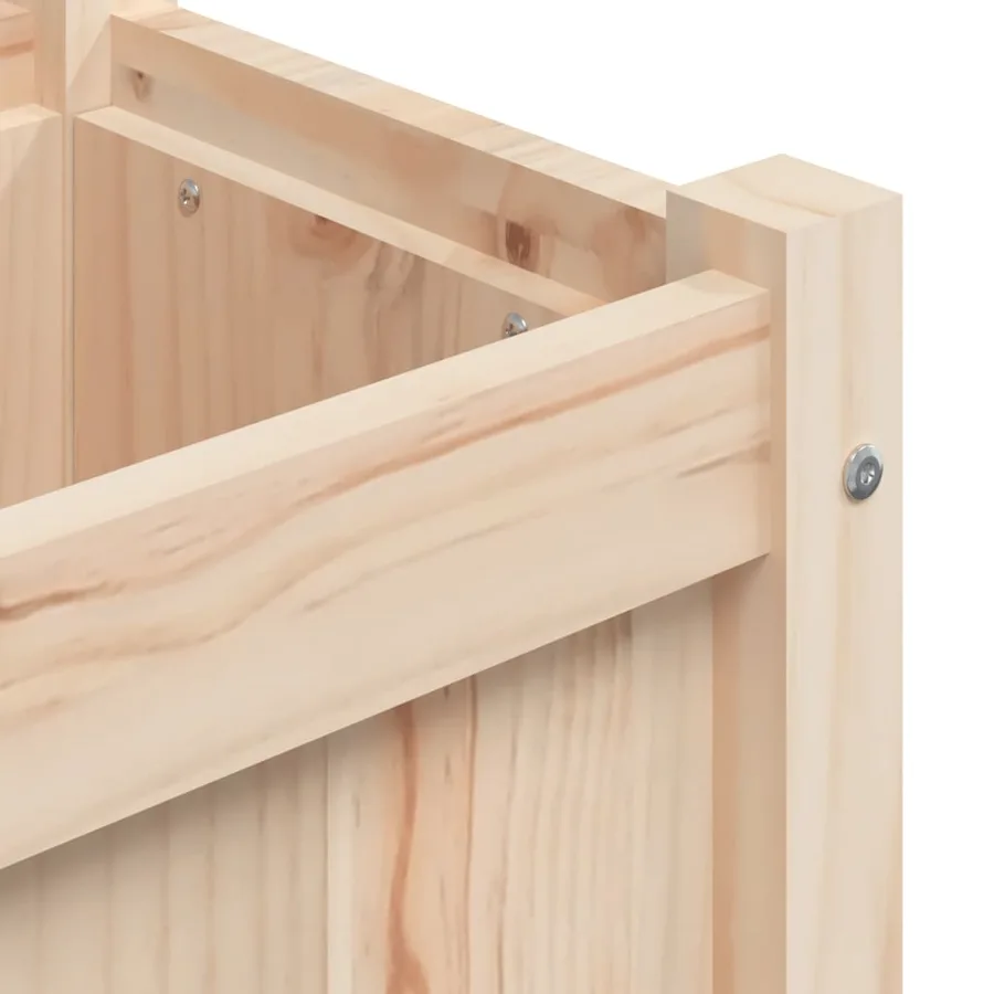 Jardinière 180x31x31 cm bois de pin massif - 9